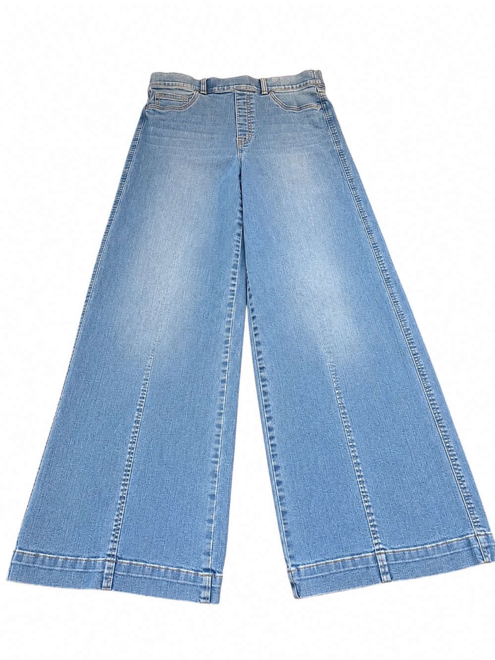 SPANX Wide Leg Jeans Indigo Wash | High Rise Denim Pants L